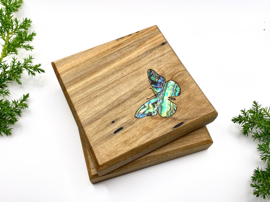 Abalone Butterfly Coaster Set of 2