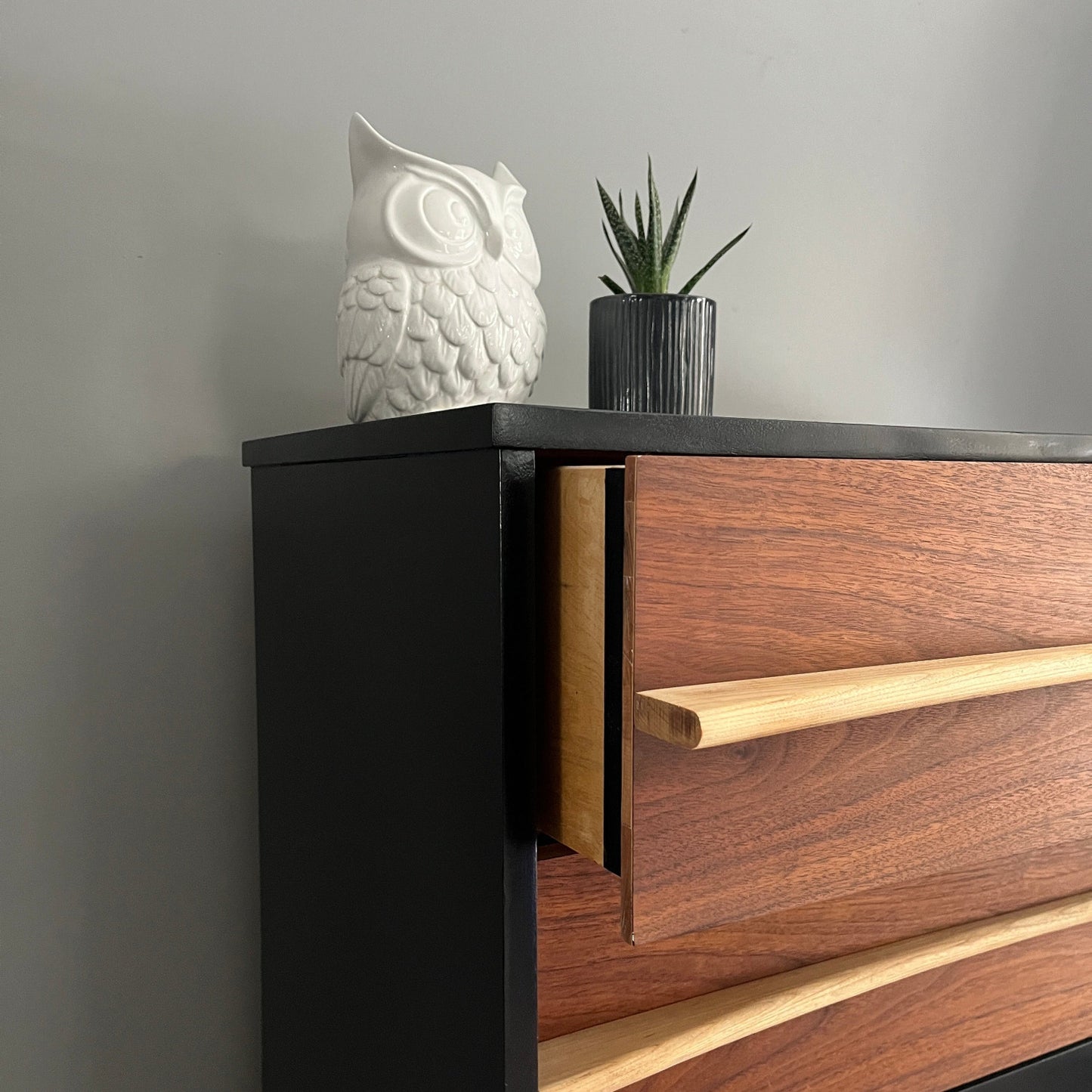 MCM Small Dresser Black and Wood