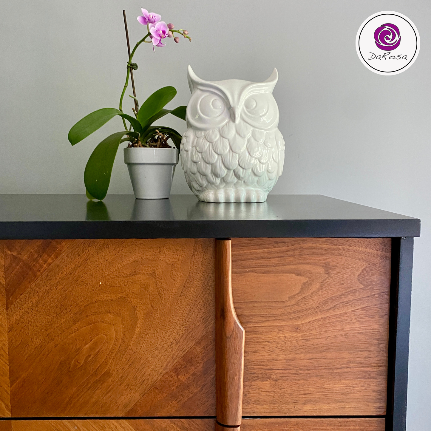 MCM Tall Dresser Black and Wood