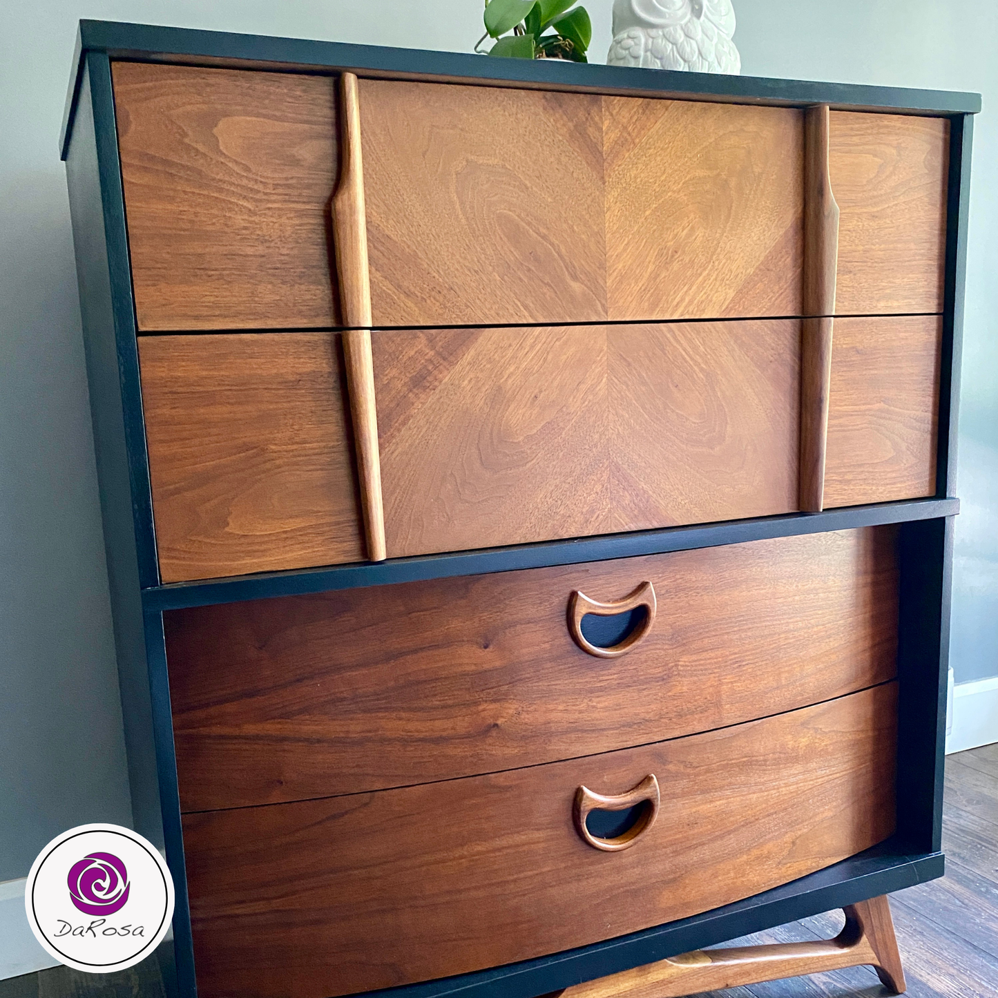 MCM Tall Dresser Black and Wood