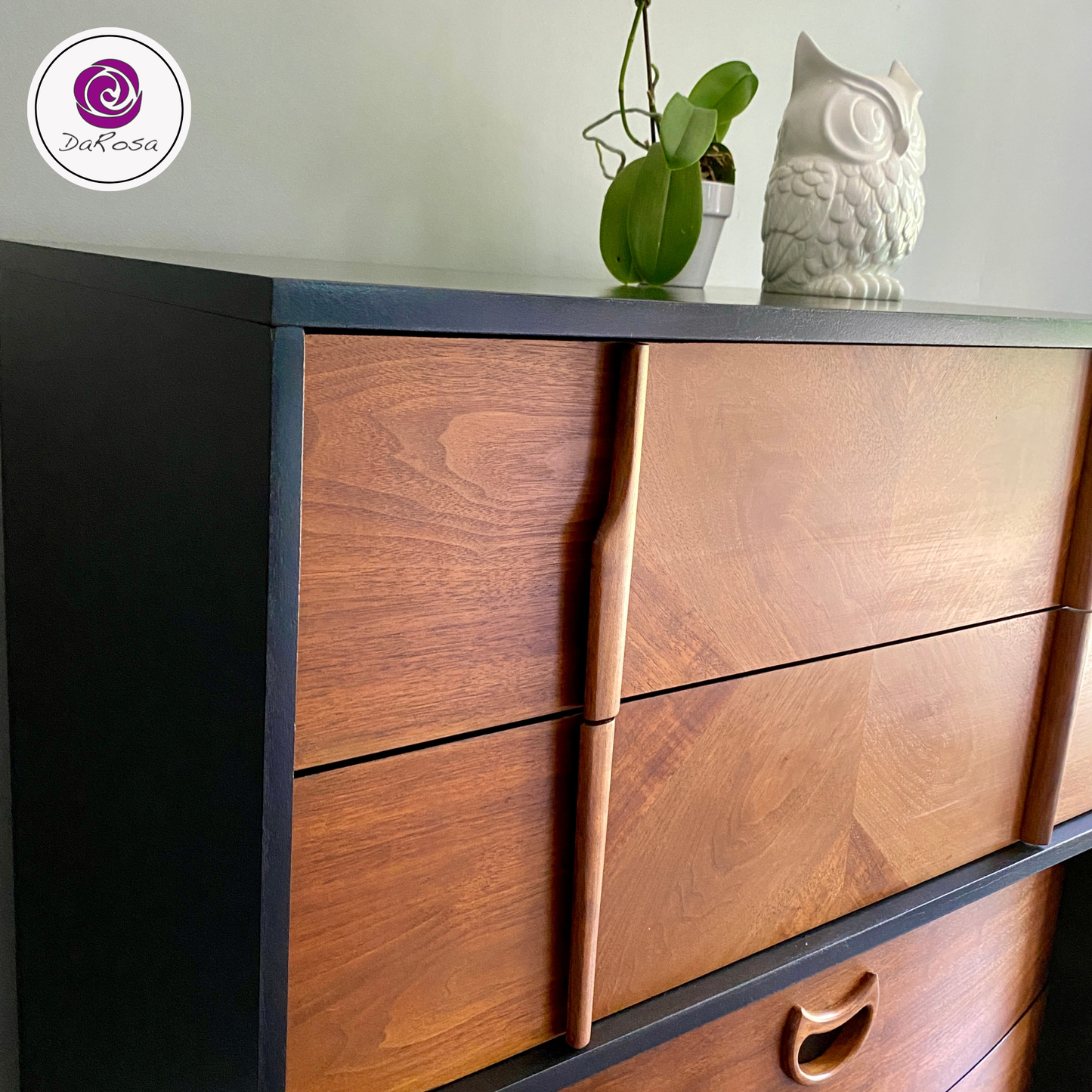 MCM Tall Dresser Black and Wood