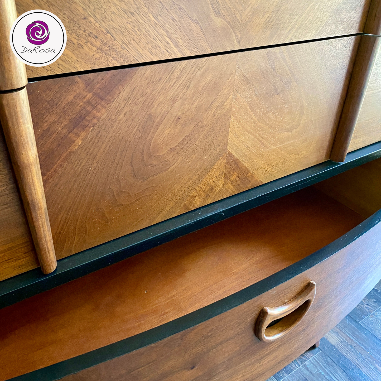 MCM Tall Dresser Black and Wood