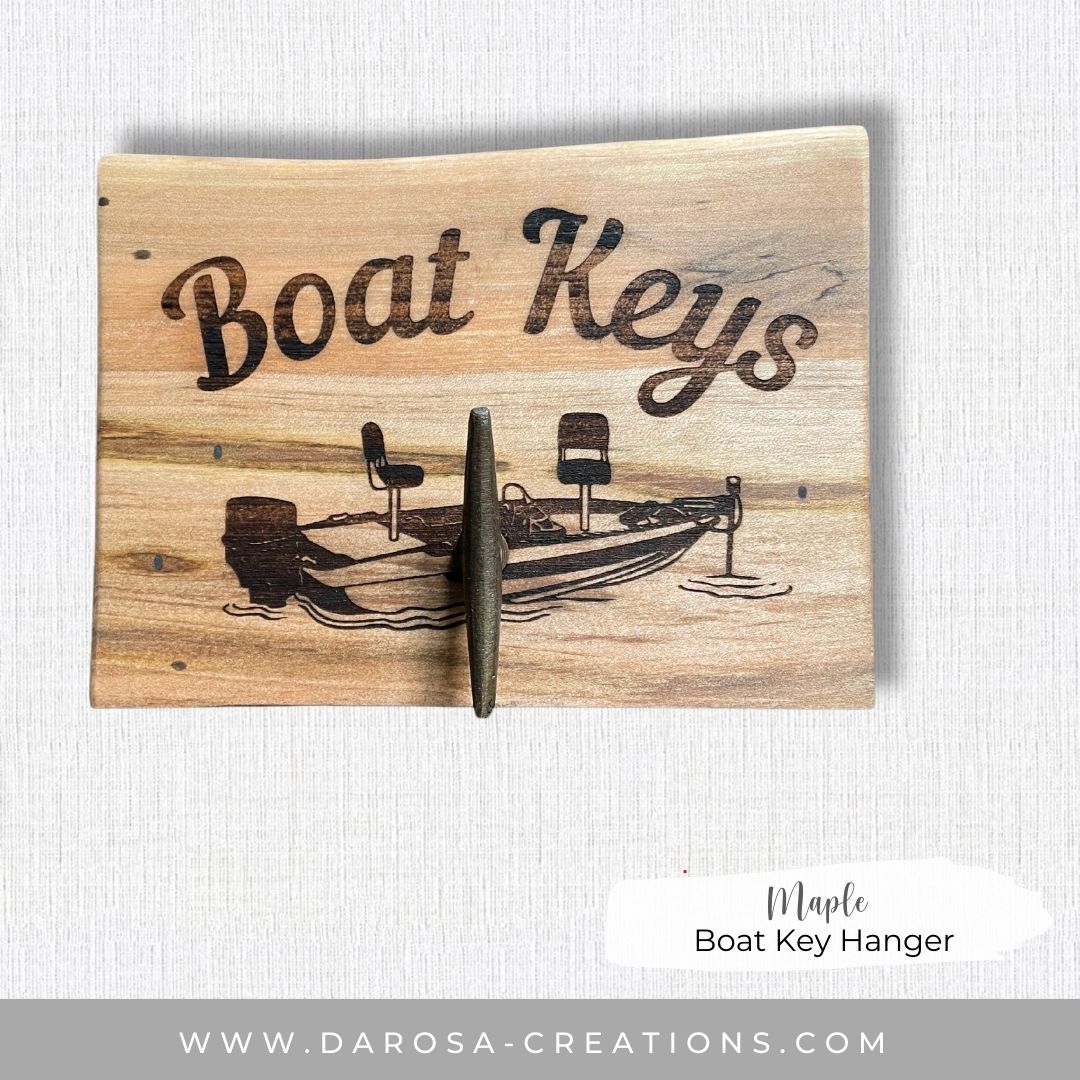 Live Edge Boat Key Holder Maple
