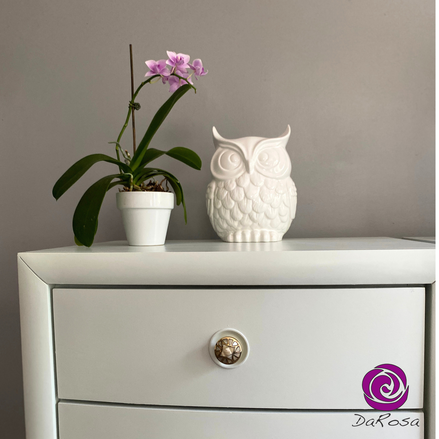 Oversized Nightstands with Bowed Drawers