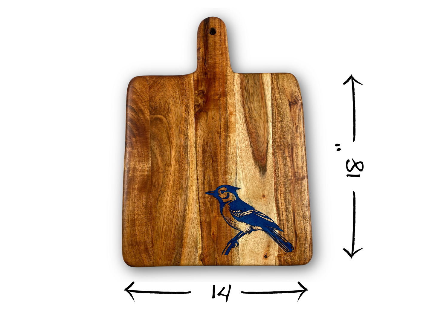 Charcuterie Board with Blue Jay