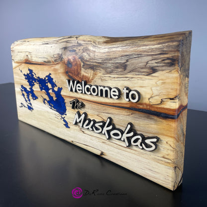 Custom Wood Welcome Sign Canadian Lakes