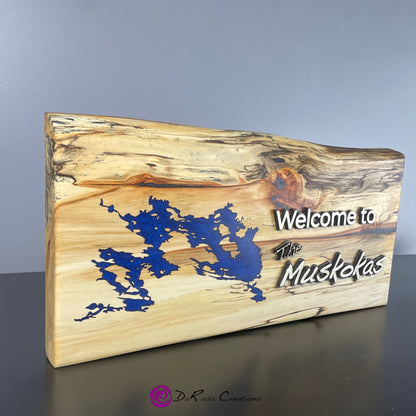 Custom Wood Welcome Sign Canadian Lakes