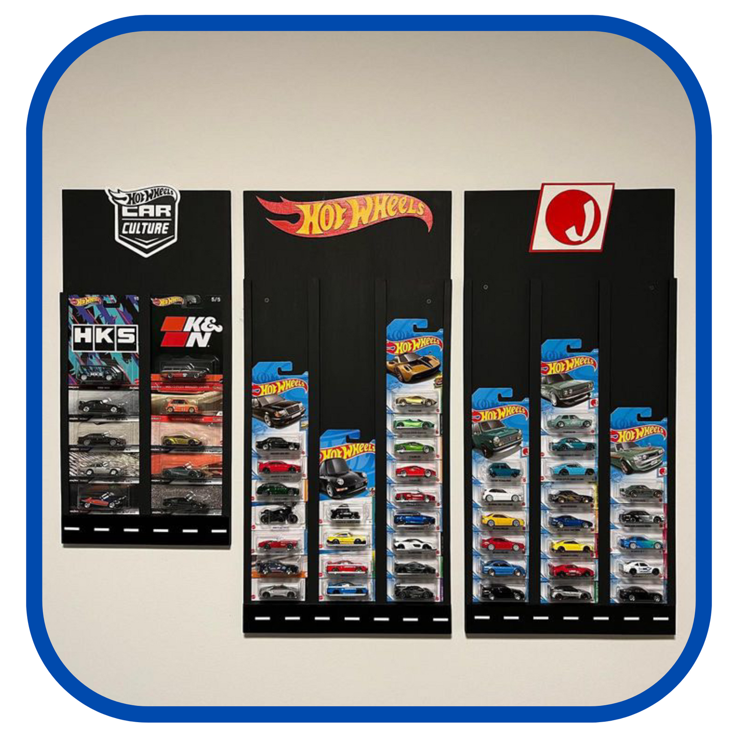 Toy Car Display Shelf 1/64 for HotWheels " Car Culture " Blister Packs