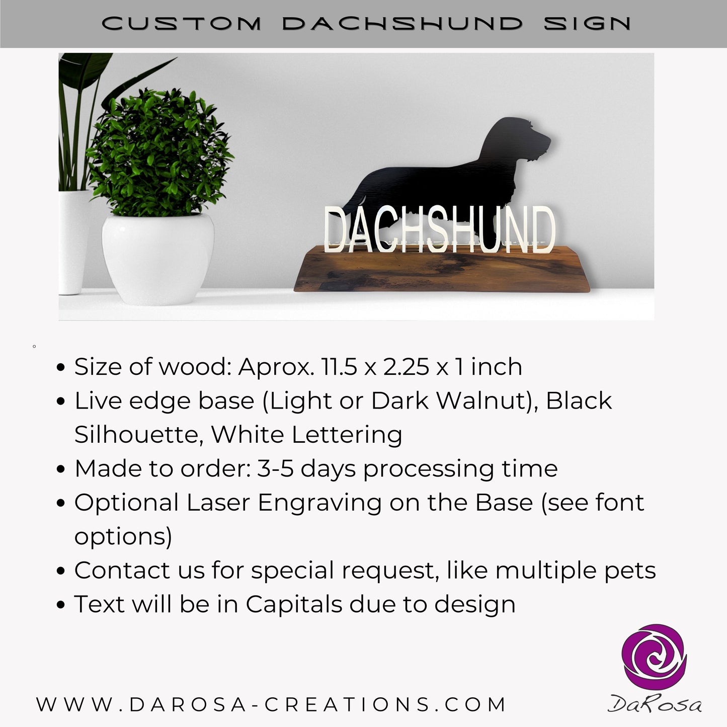 Dachshund Name Sign