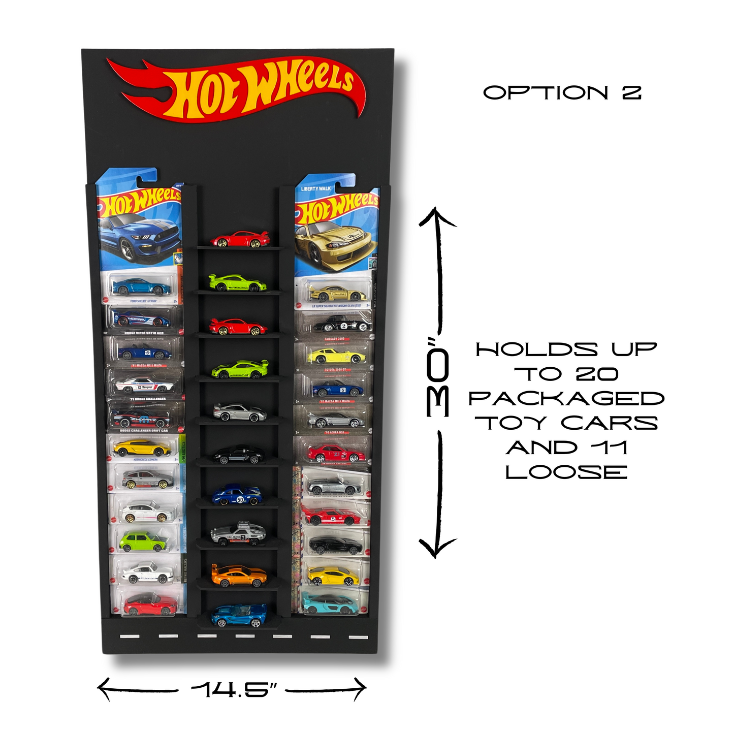 Toy Car Display Shelf 1/64 for HotWheels " Mainline " Blister Packs