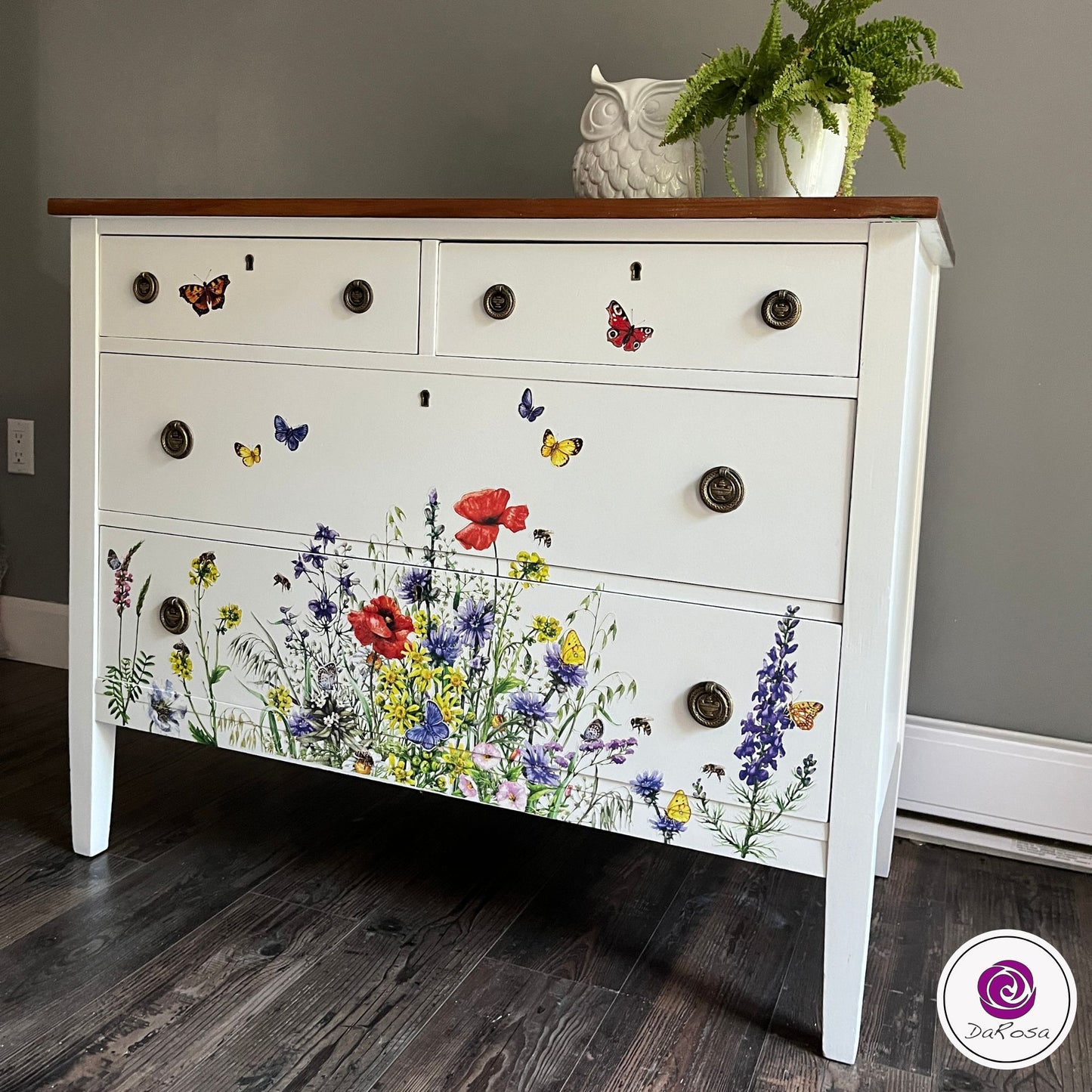 Flower Dresser in White