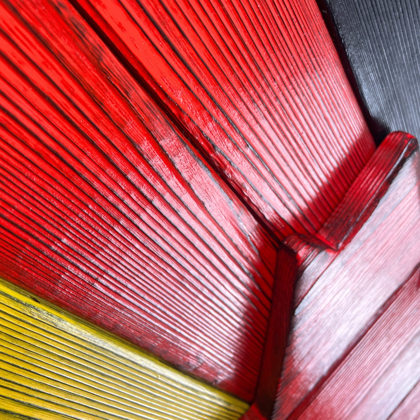 German Flag with Canadian Maple Leaf in Burnt Cedar