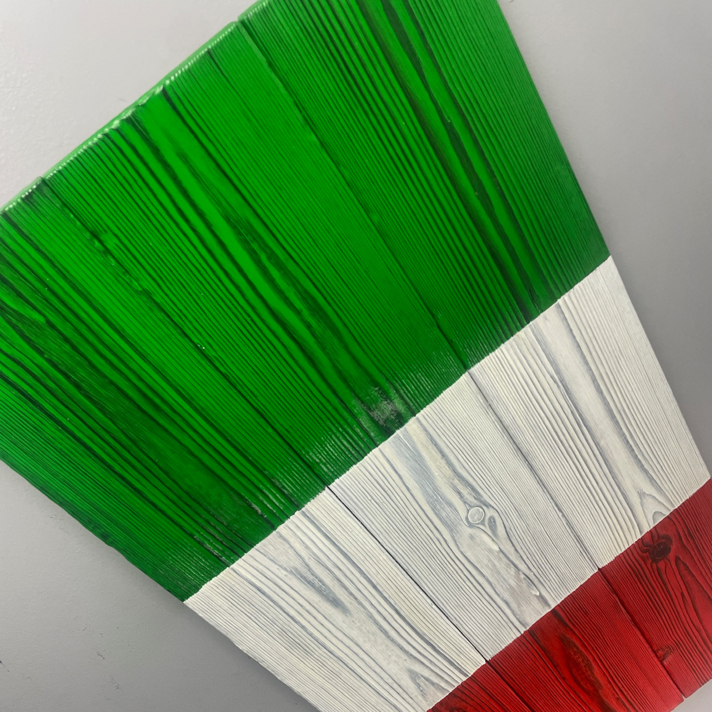 Italian Flag made of Wood