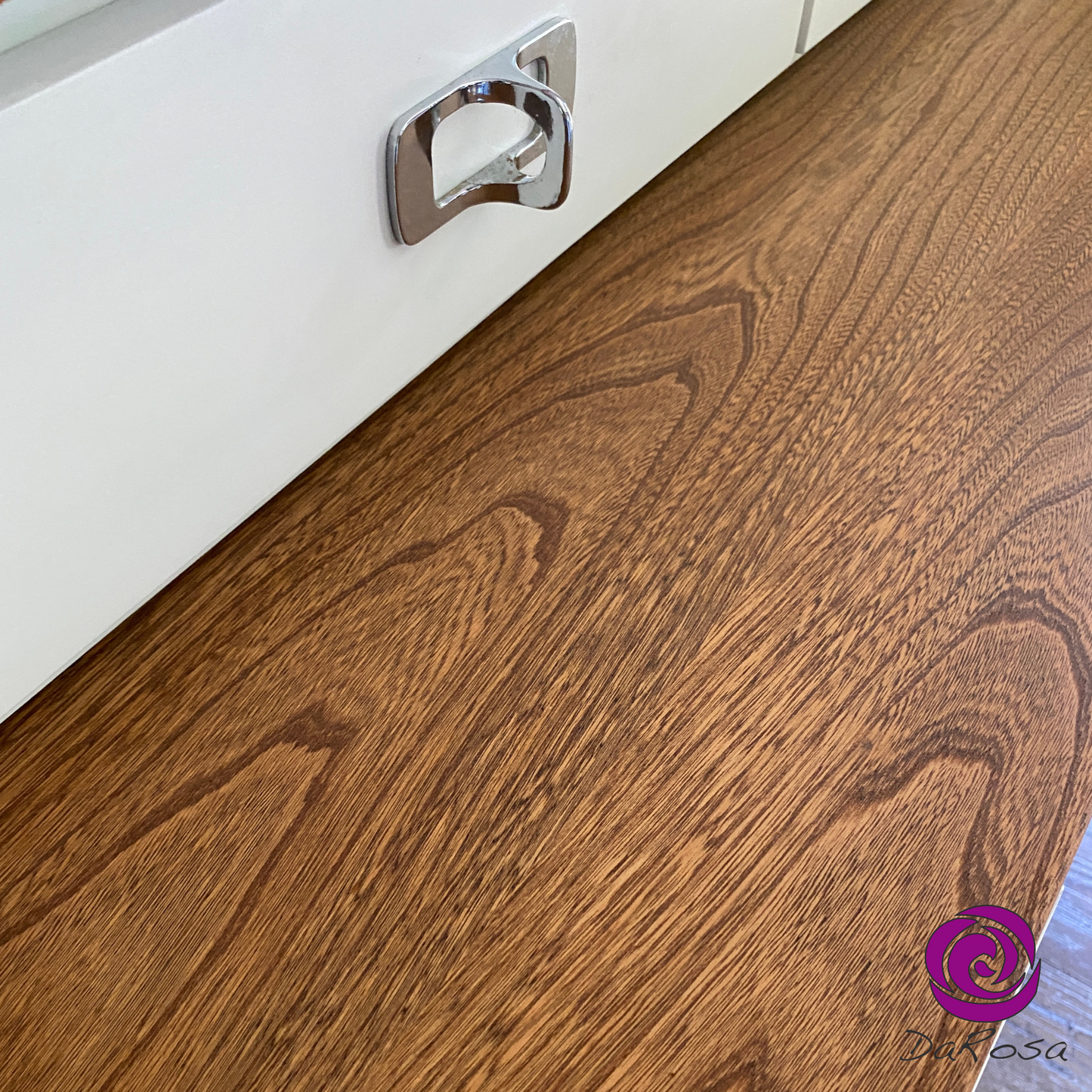 Large White Dresser with Wood Top