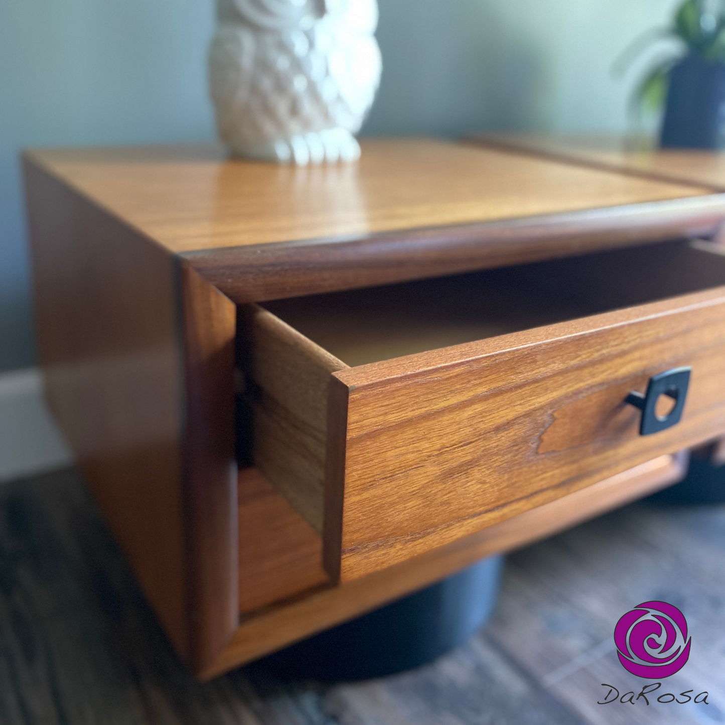 Set of 2 Teak Nightstands by RS Associates