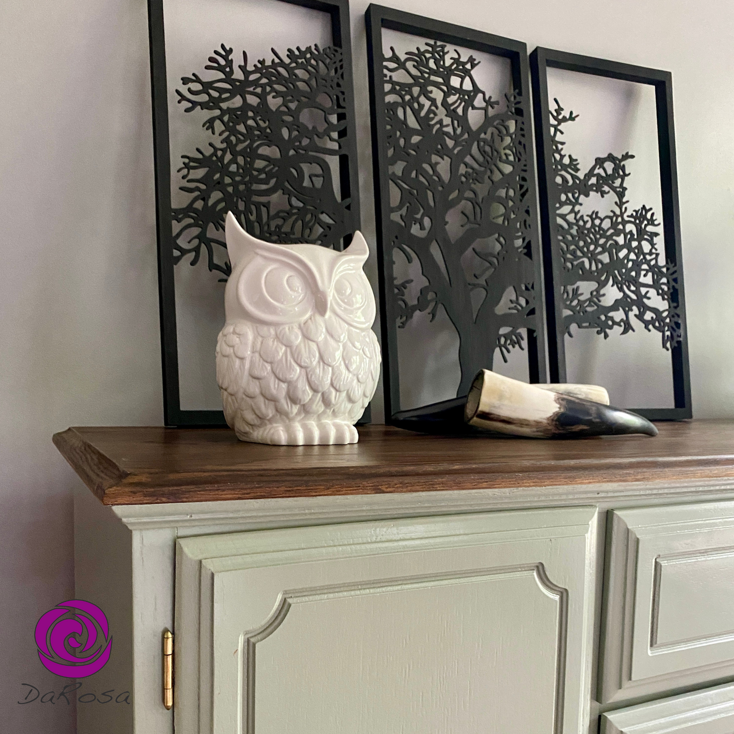 Buffet in Green with 2 Doors and 3 Drawers