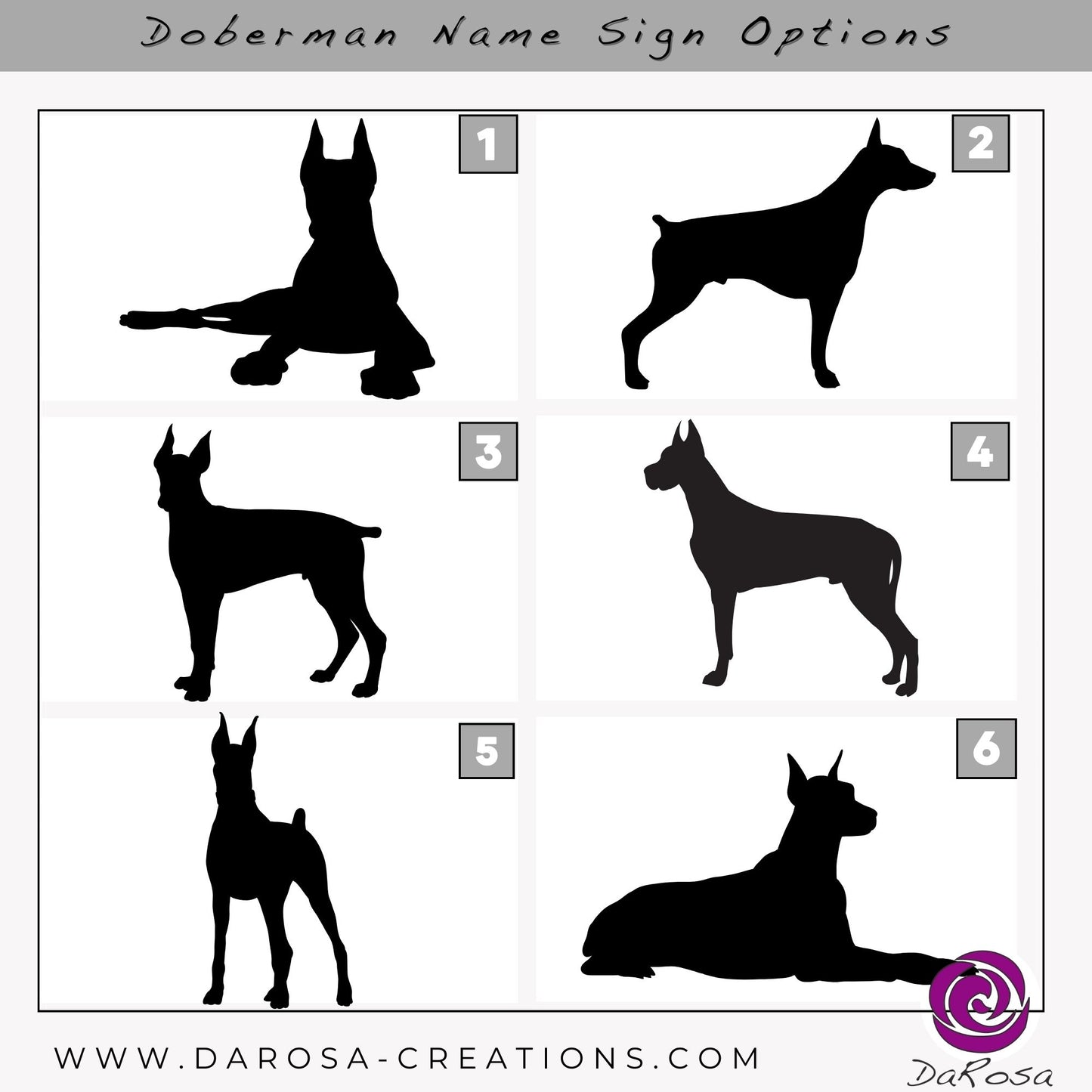 Custom Doberman Pinscher Name Sign