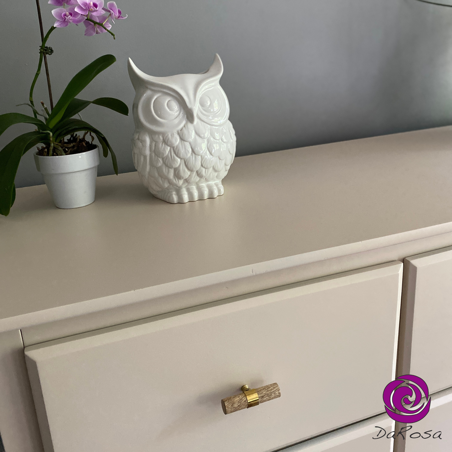 6 Drawer Low Dresser / TV Stand in Beige