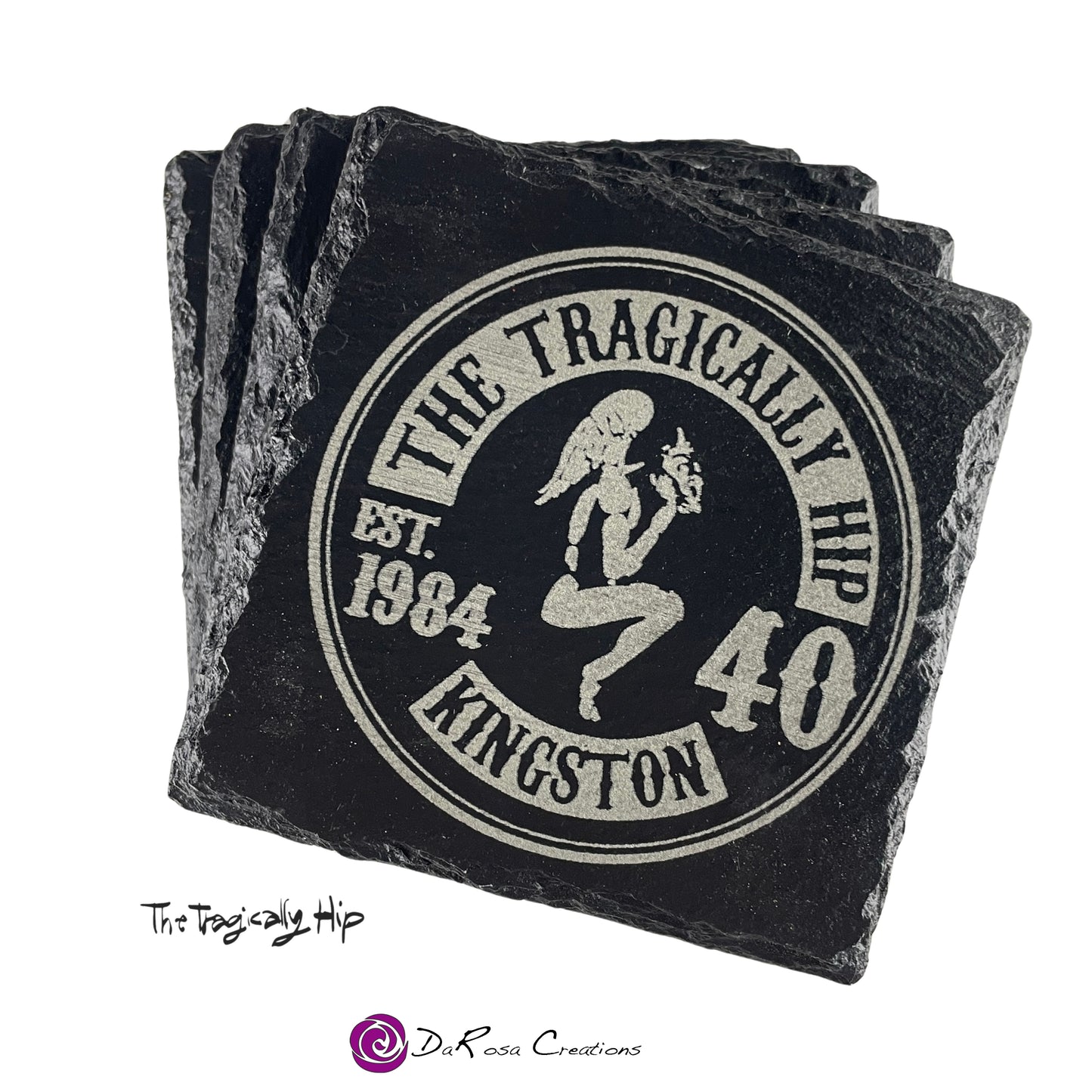 The Tragically HIP 40th Anniversary Slate Coaters Set of 4