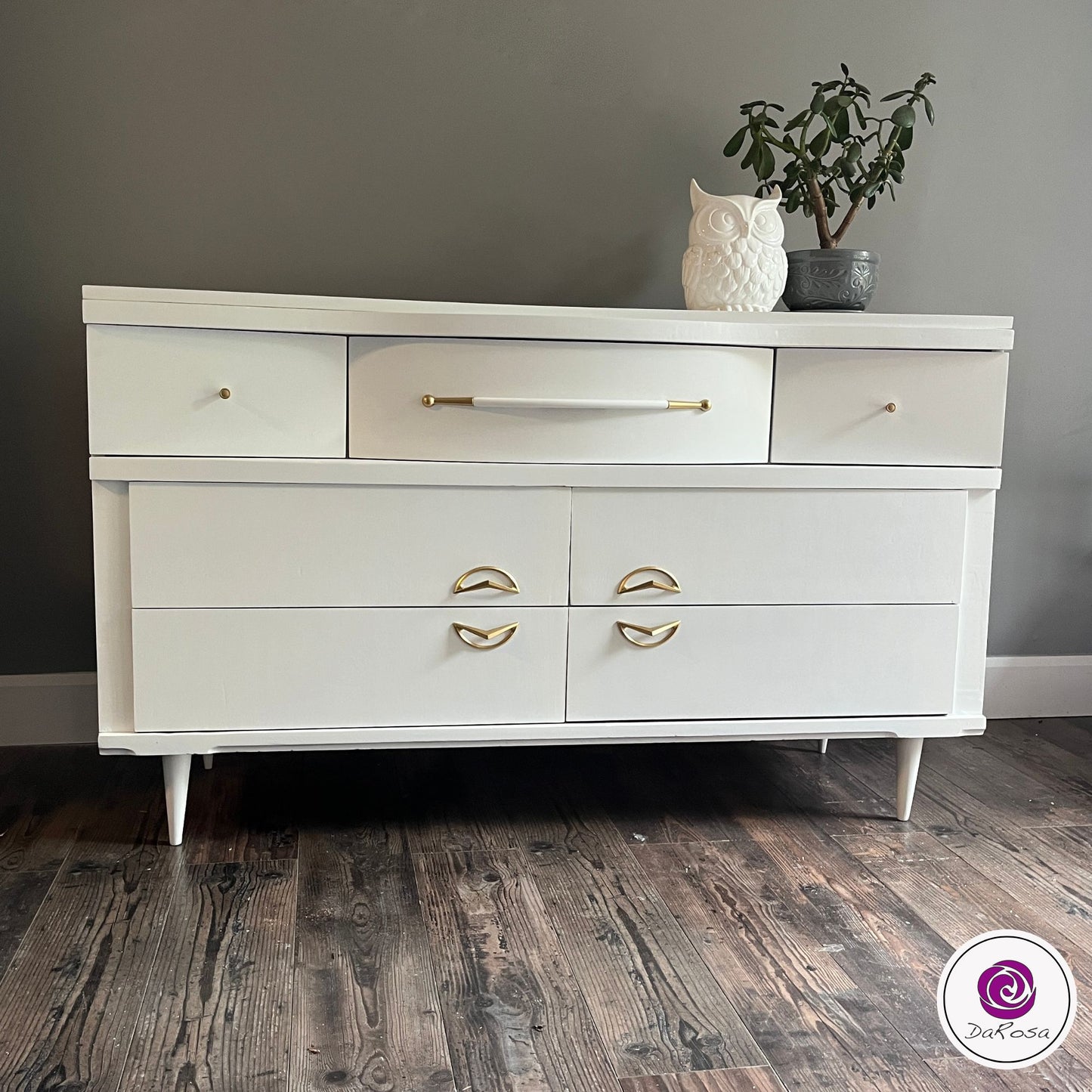 MCM Refinished White dresser