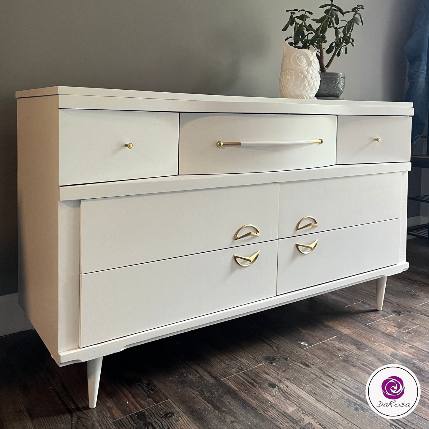 MCM Refinished White dresser