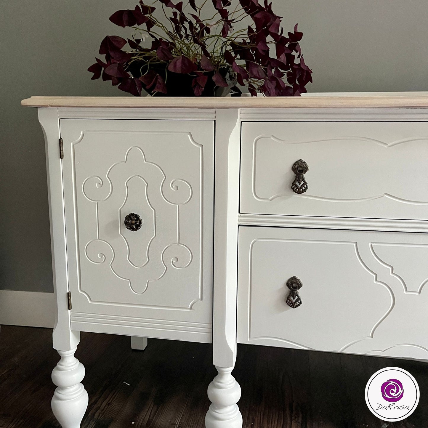Vintage Refinished Buffet in White