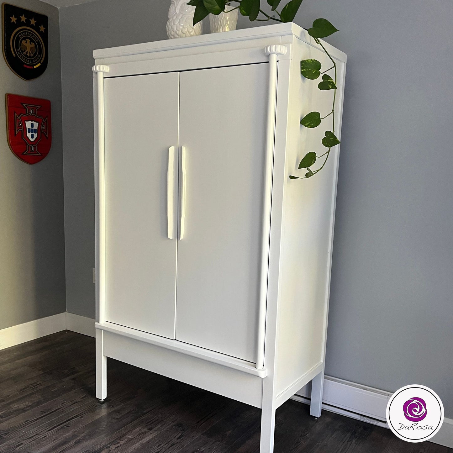 White Linen Armoire