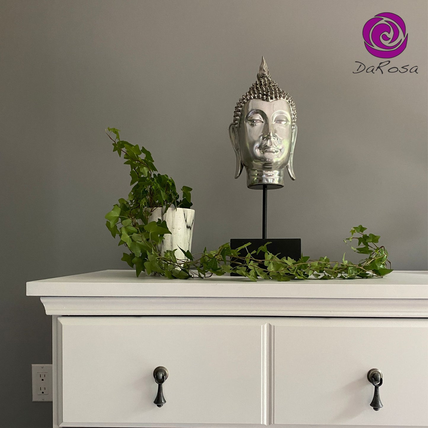 White Dresser With Pewter Hardware