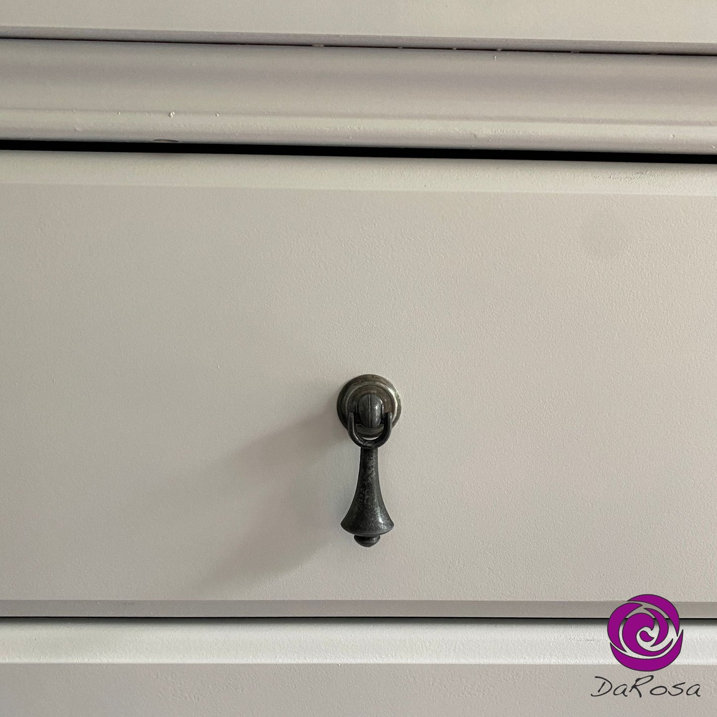 White Dresser With Pewter Hardware