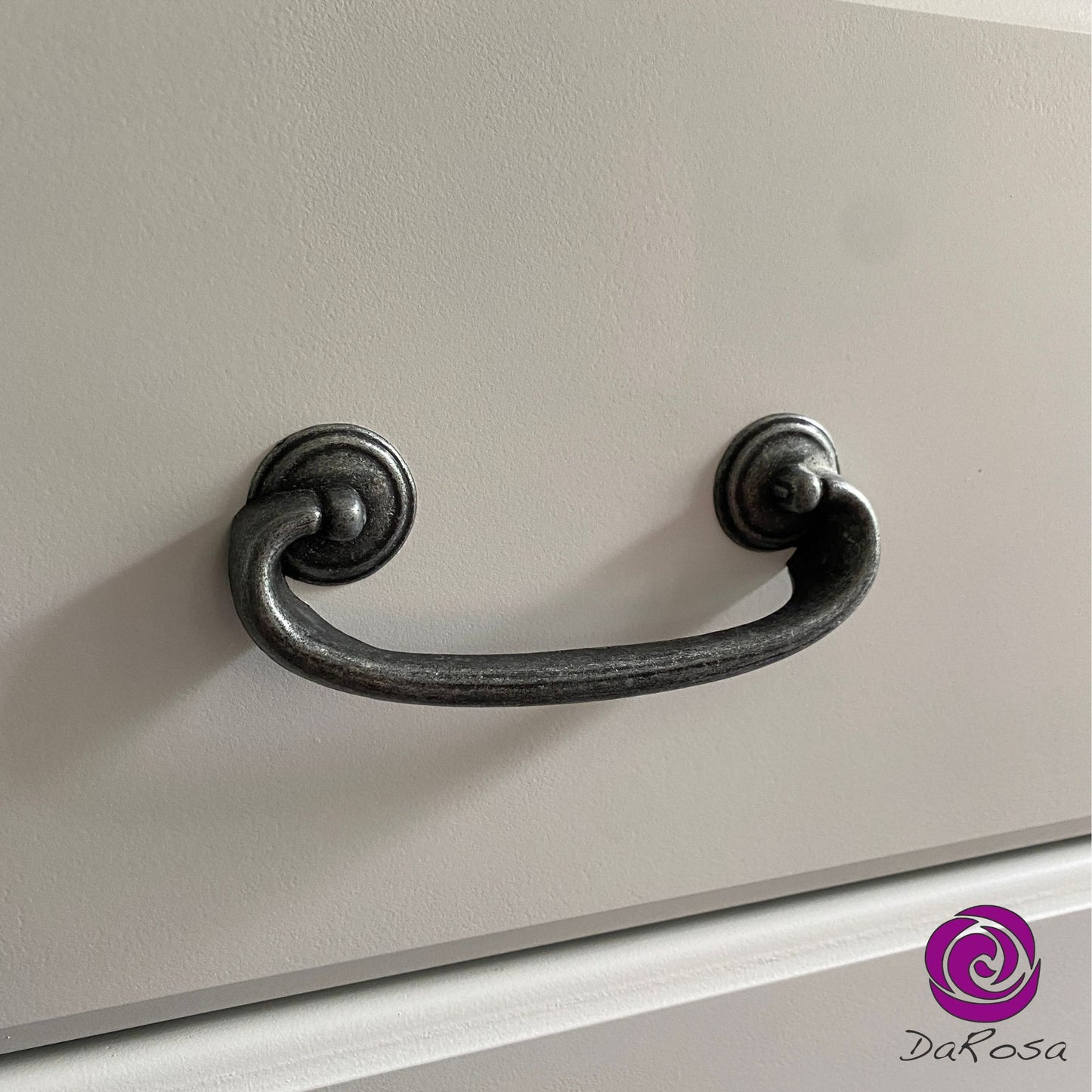 White Dresser With Pewter Hardware