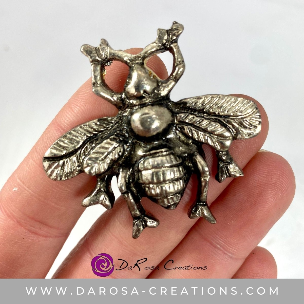 Bee Drawer Knob in Antique Silver - DaRosa Creations