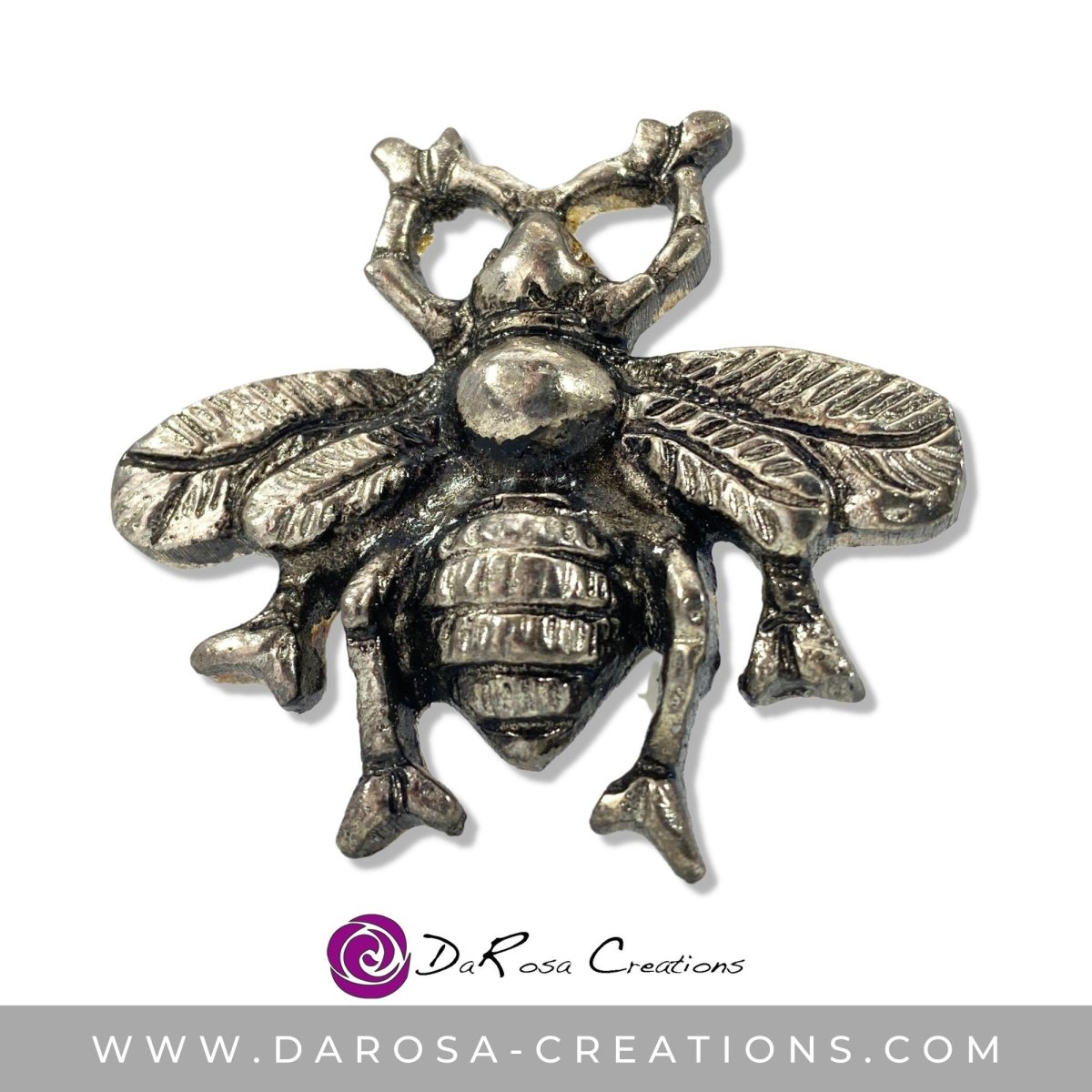 Bee Drawer Knob in Antique Silver - DaRosa Creations