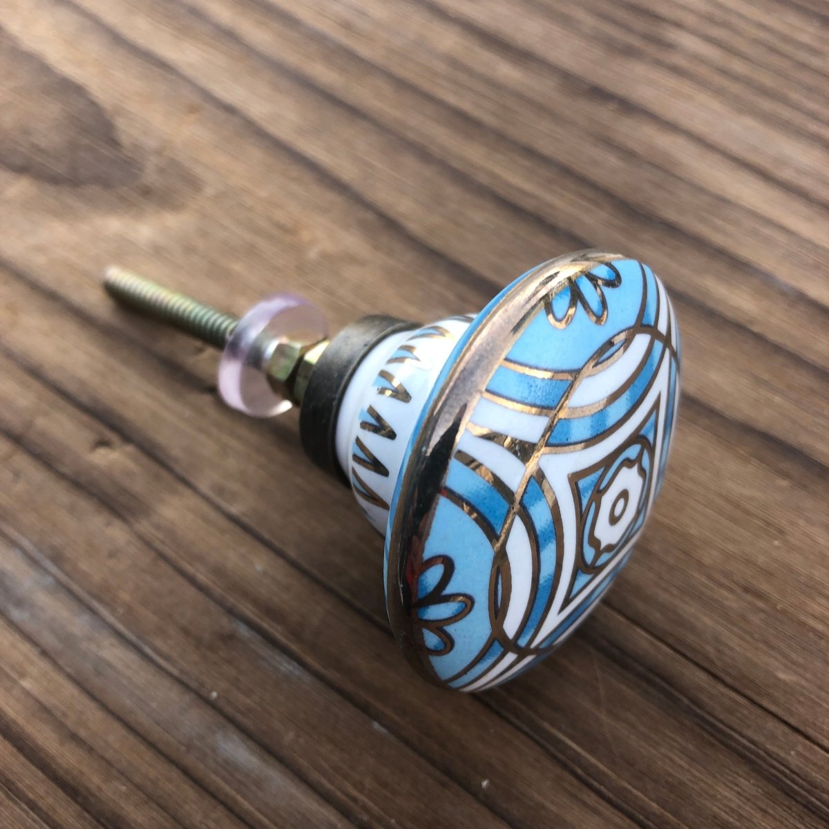 Blue Art Deco Knob - DaRosa Creations