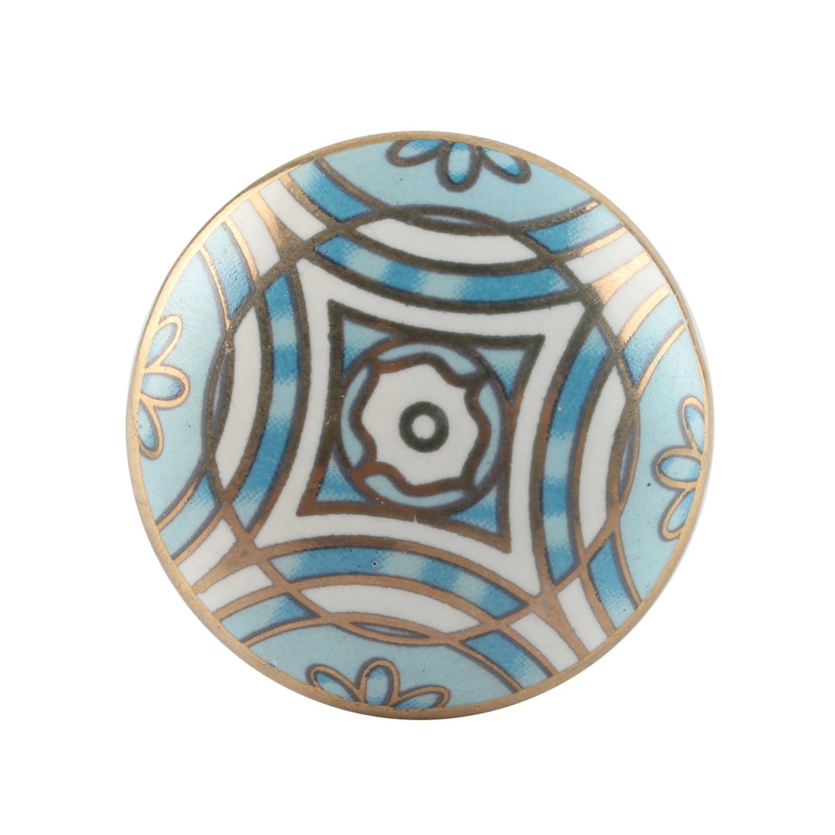 Blue Art Deco Knob - DaRosa Creations
