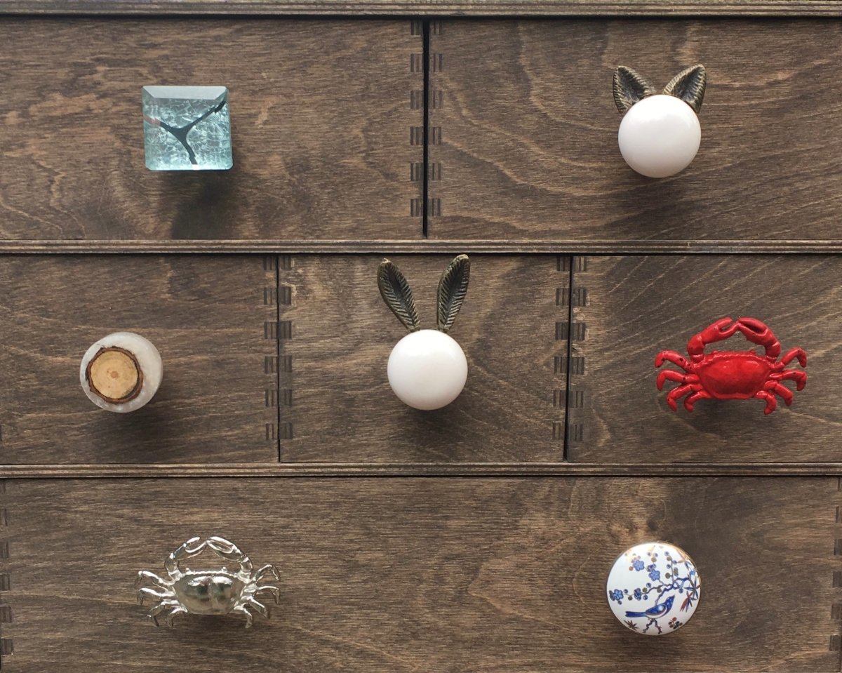 Blue Blossom and Bird Knob - DaRosa Creations