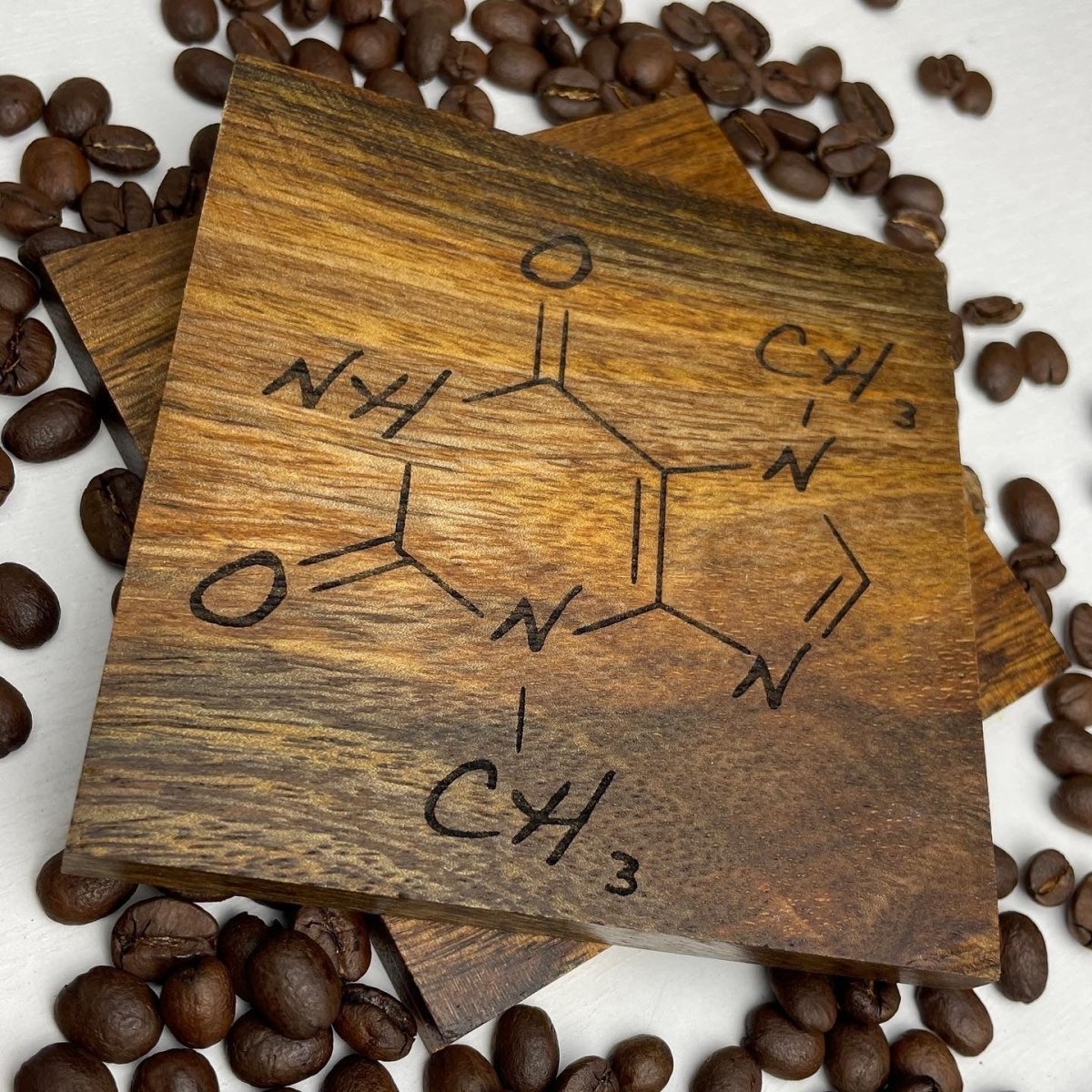 Caffeine Molecule Coasters Set of 2 - DaRosa Creations