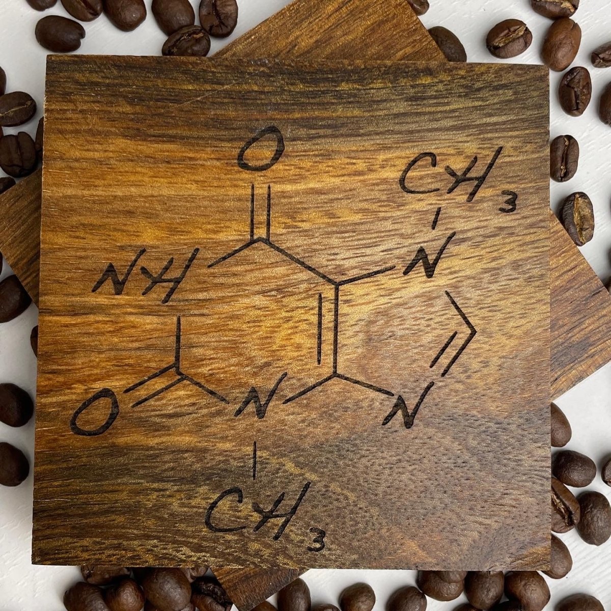 Caffeine Molecule Coasters Set of 2 - DaRosa Creations