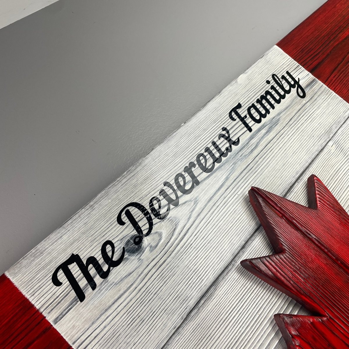 Canadian Flag Burnt Cedar 30 x 20 inch - DaRosa Creations