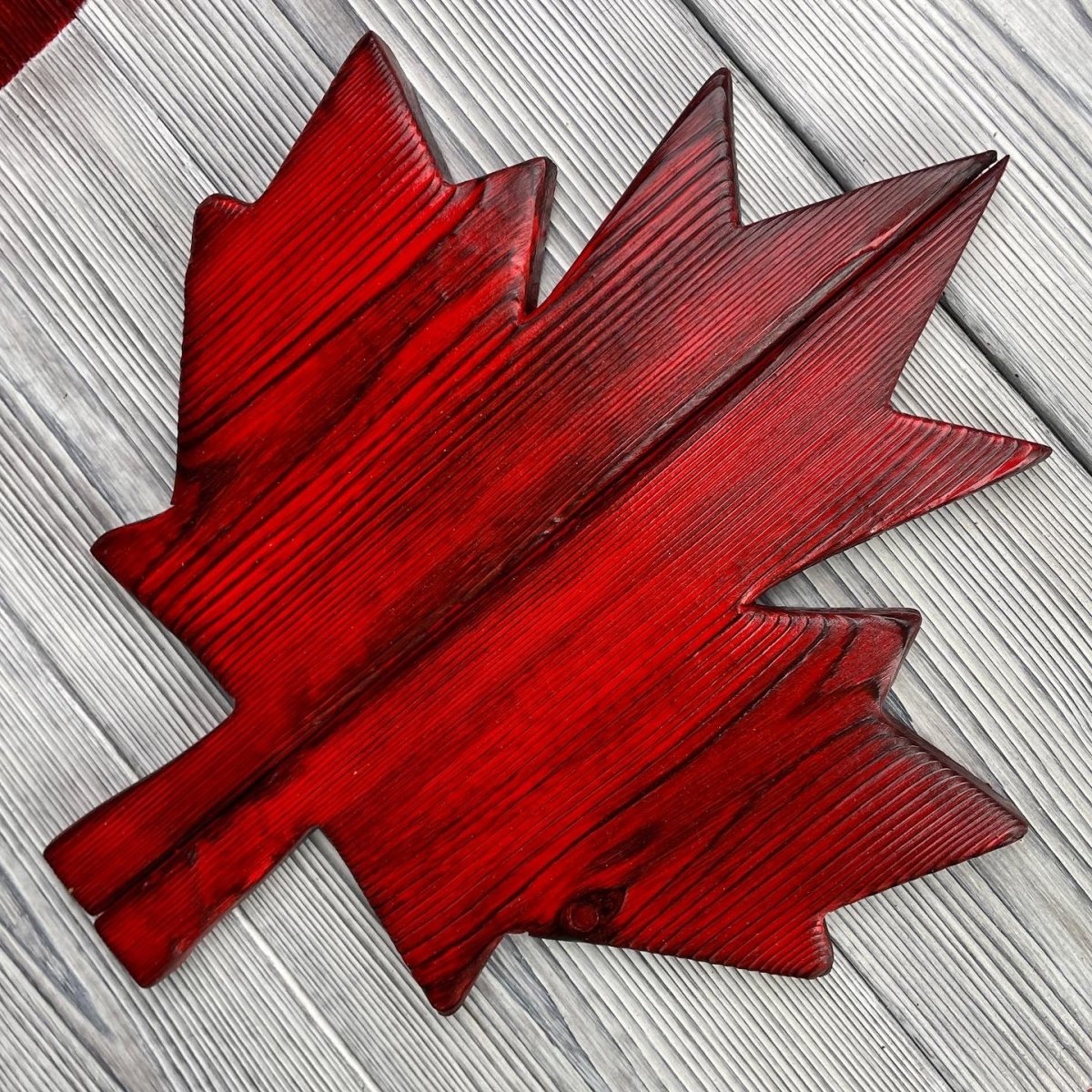 Canadian Flag Burnt Cedar 30 x 20 inch - DaRosa Creations