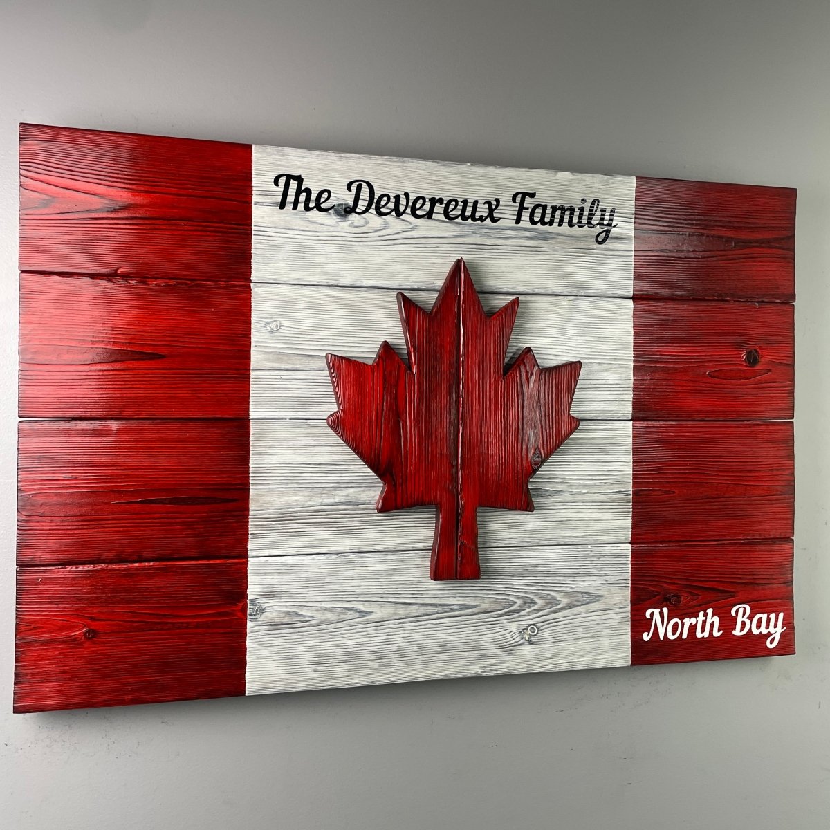 Canadian Flag Burnt Cedar 30 x 20 inch - DaRosa Creations
