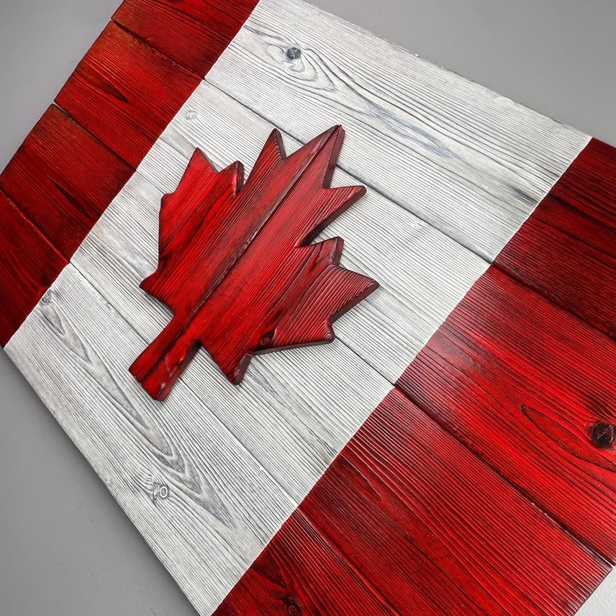 Canadian Flag Burnt Cedar 30 x 20 inch - DaRosa Creations
