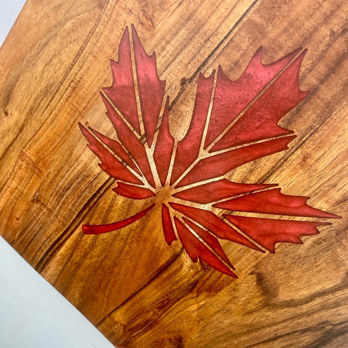 Charcuterie / Cutting Board with Canadian Maple Leaf - DaRosa Creations