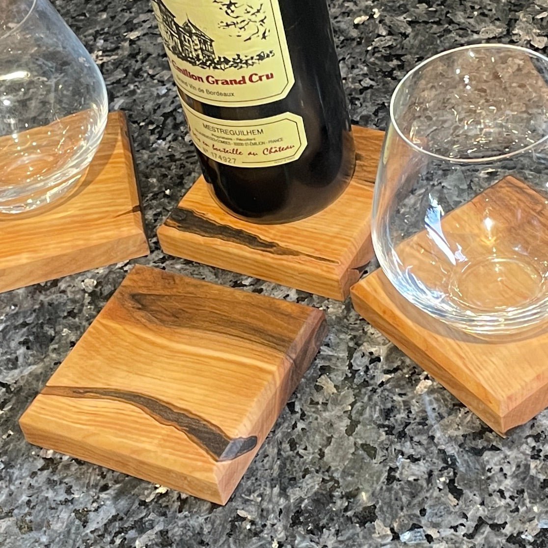 Coasters SET of 4 Wood Drink Coasters Ambrosia Maple - DaRosa Creations