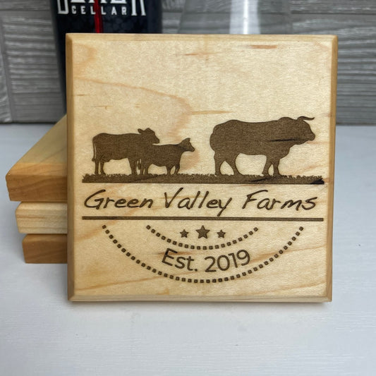 Customized Farm Themed Coasters Set of 4 - DaRosa Creations