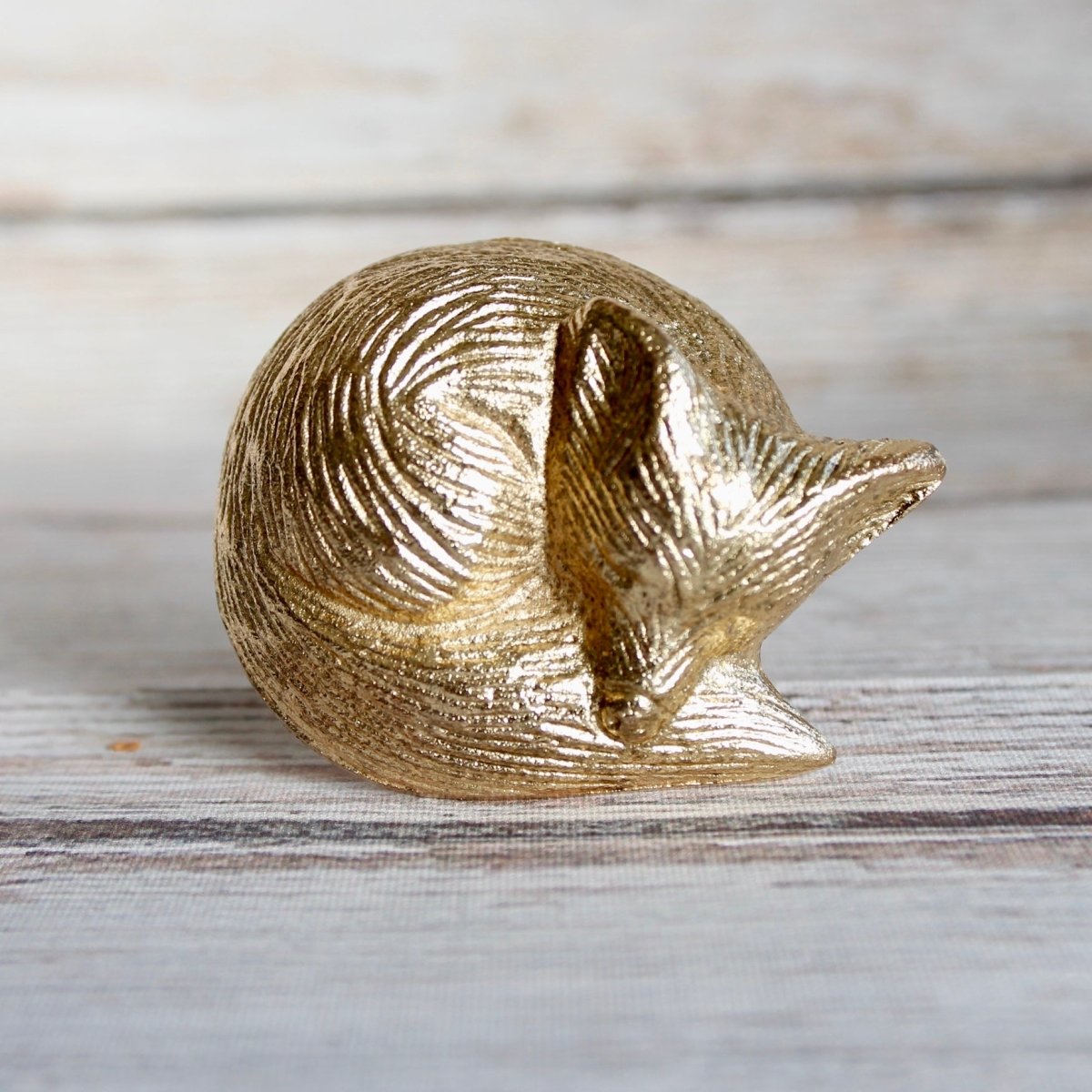 Gold Sleeping Fox Knob - DaRosa Creations