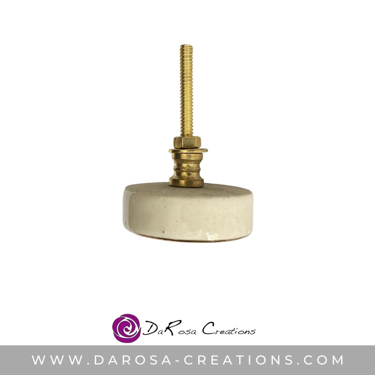 Hand Painted Ceramic Knobs in Black Cream White and Gold - DaRosa Creations