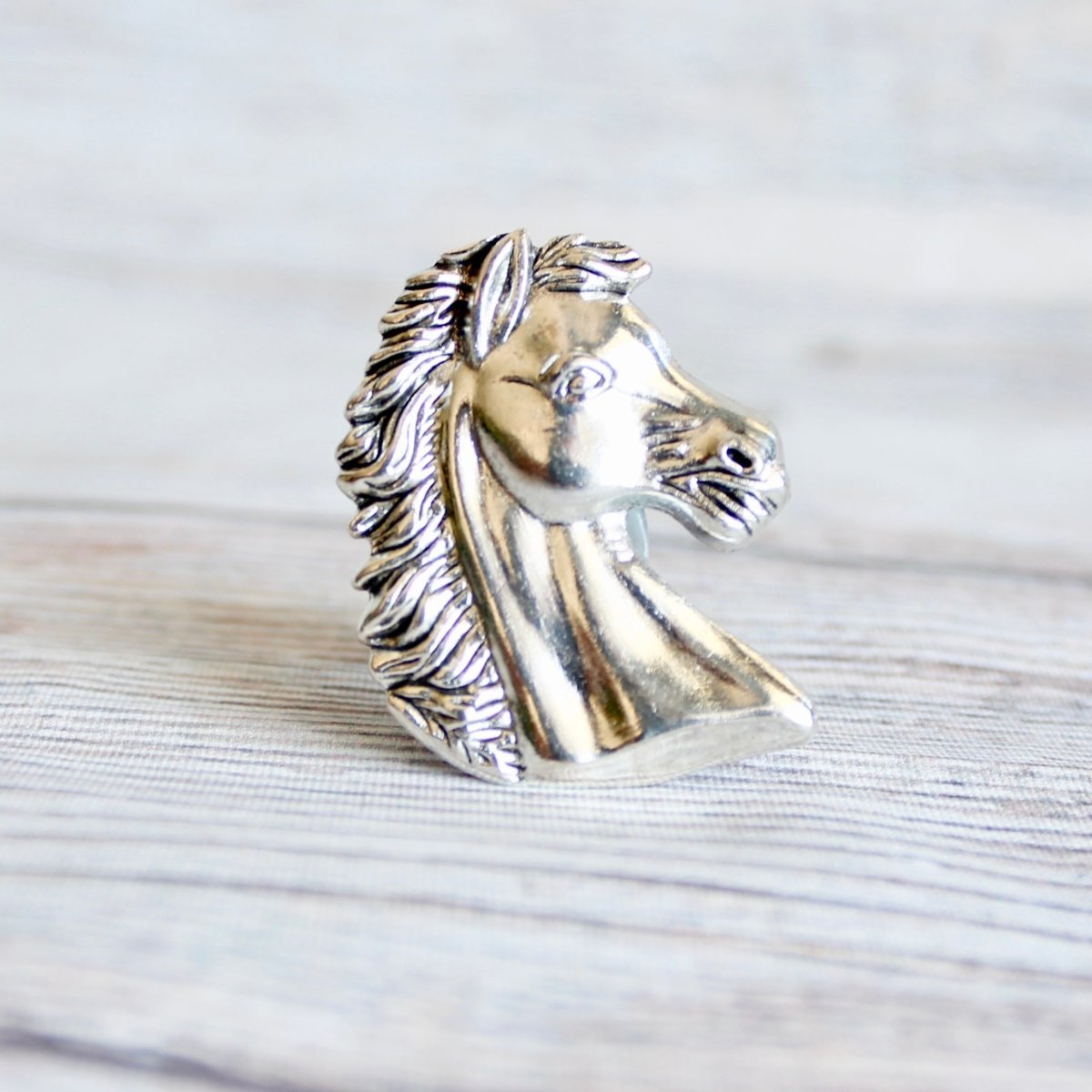 Horse Cabinet Knob in Antique Brass or Silver - DaRosa Creations