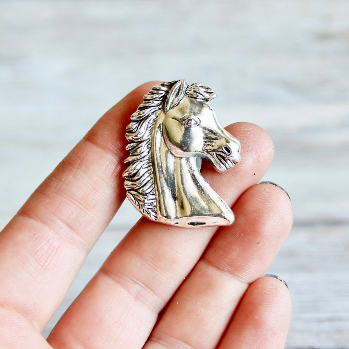 Horse Cabinet Knob in Antique Brass or Silver - DaRosa Creations