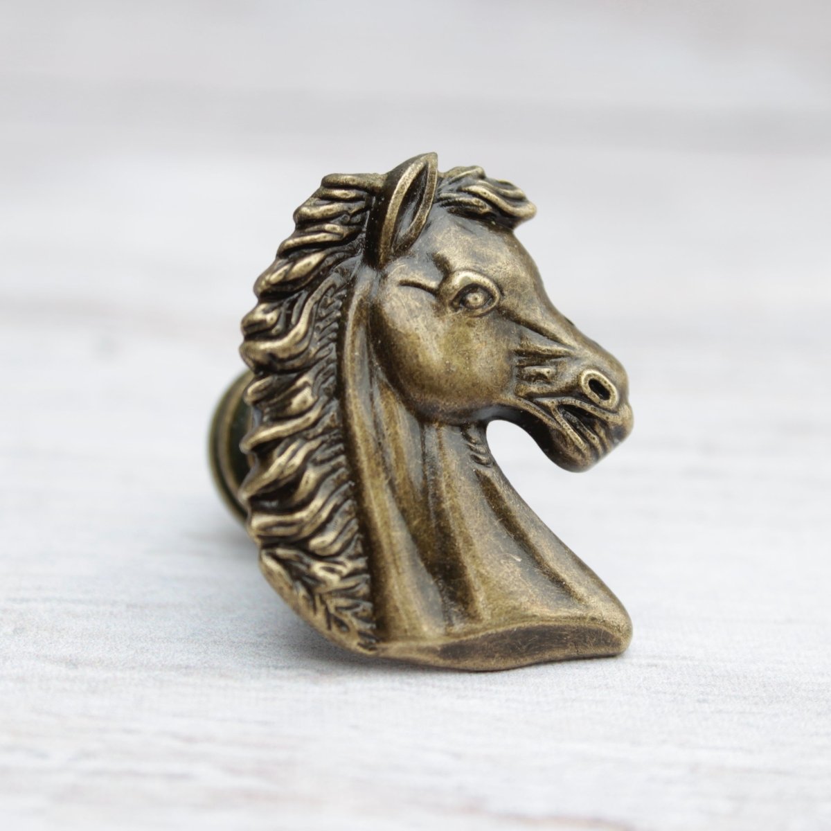 Horse Cabinet Knob in Antique Brass or Silver - DaRosa Creations