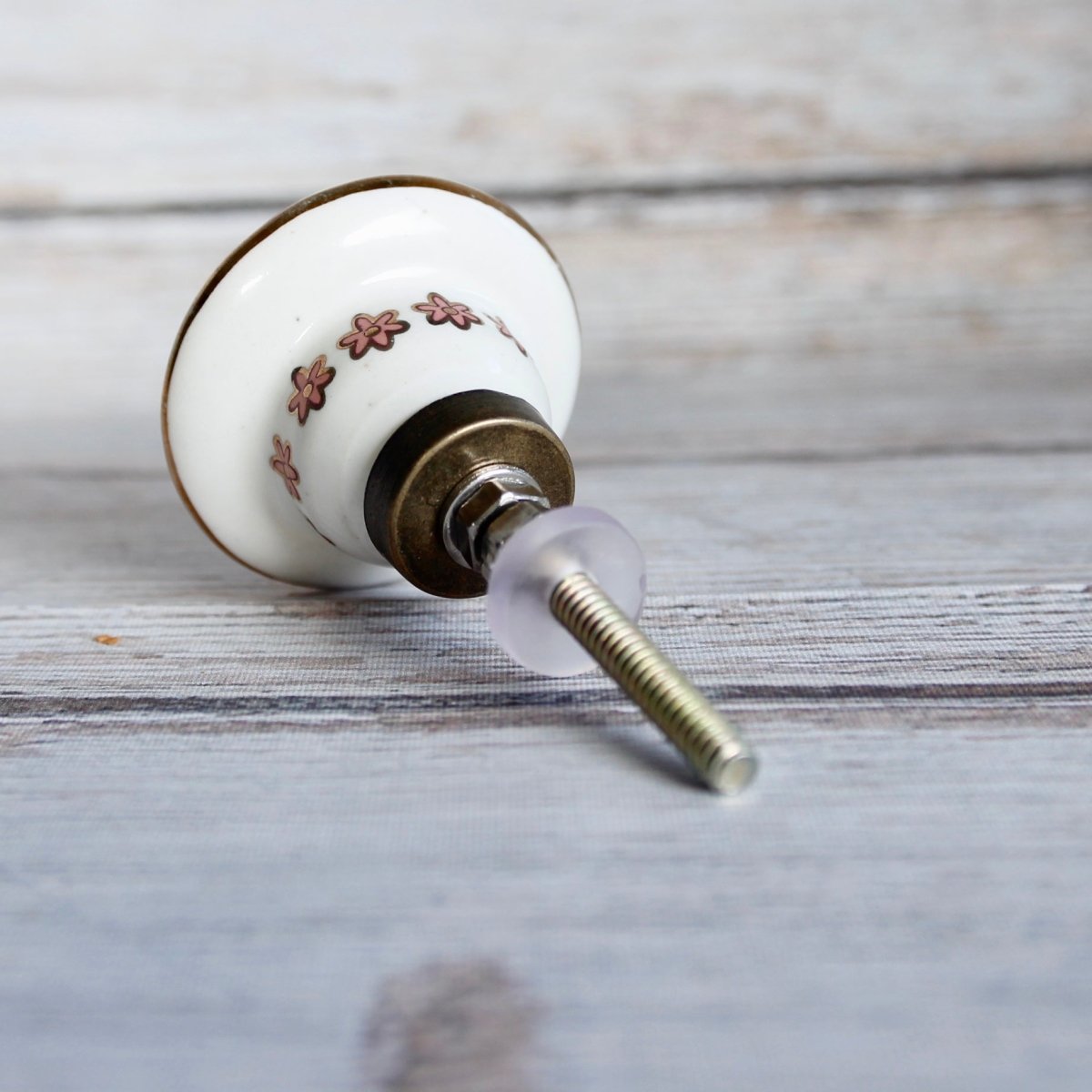 Pink Blossom and Bird Knob - DaRosa Creations